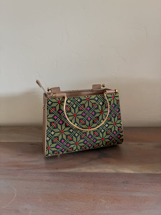 Limited Edition Handcrafted Sabr Handbag - Green