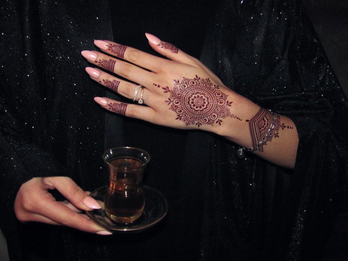 Red Henna Tattoo Creative Set