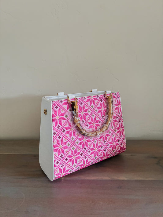 Limited Edition Handcrafted Sabr Handbag - Pink